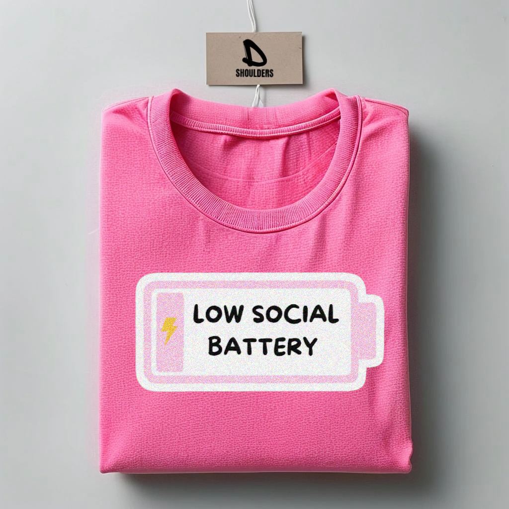 "Low Social Battery" Graphic T-shirt