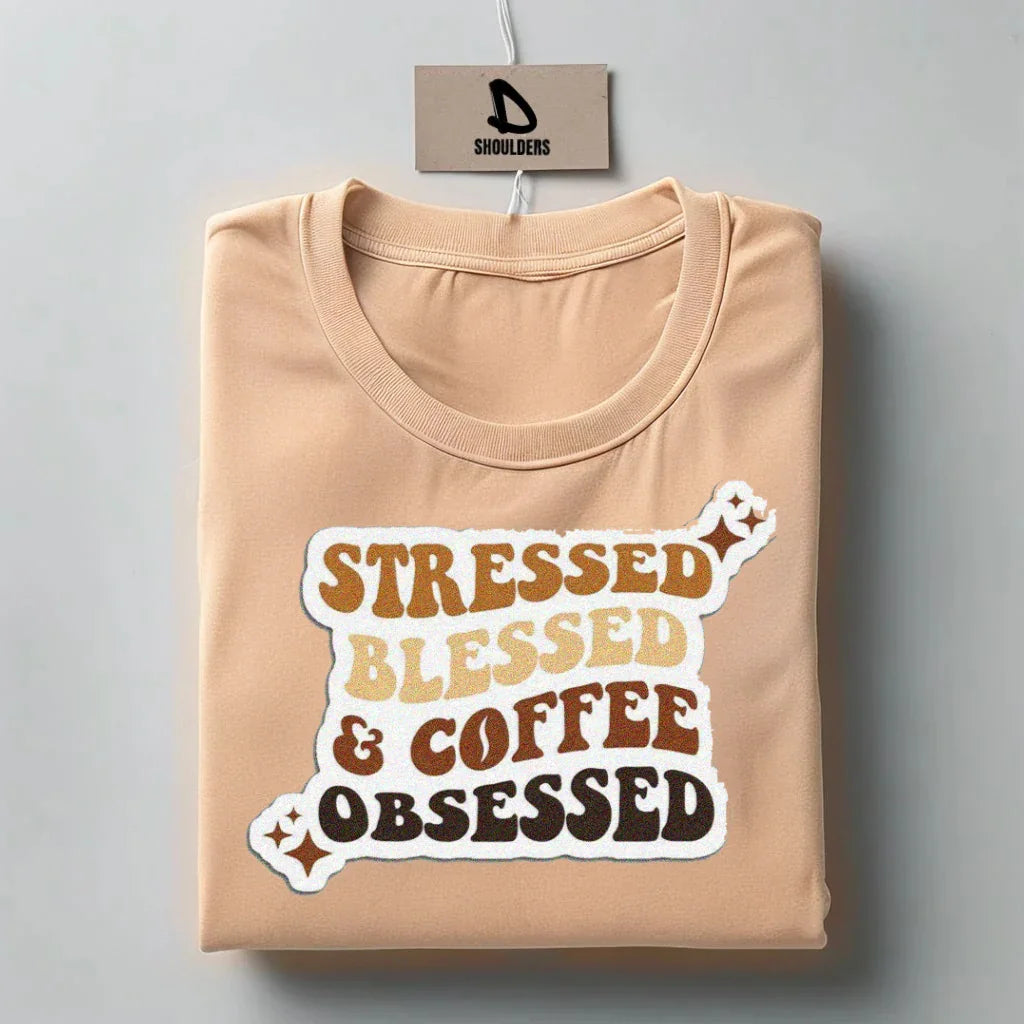 "Coffee Obsessed" Graphic-Tshirt
