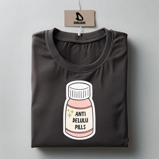 "Anti Delulu Pills" Graphic T-shirt