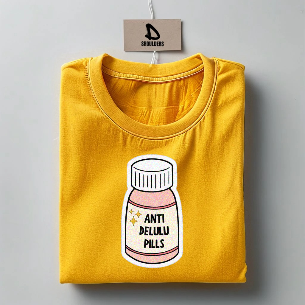 "Anti Delulu Pills" Graphic T-shirt