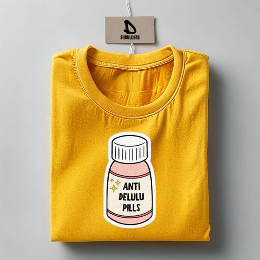 "Anti Delulu Pills" Graphic T-shirt