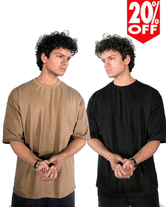 Essentials Oversized T-Shirt Bundle (2-Pack) – Flat 20% Discount