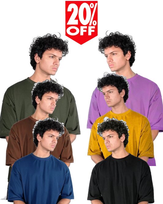 Essentials Oversized T-Shirt Bundle (6-Pack) – Flat 20% Discount