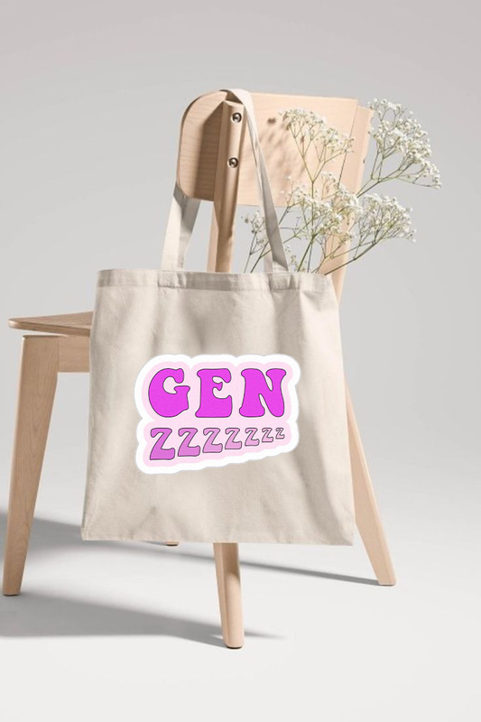 "Genzzz" Printed Tote Bag