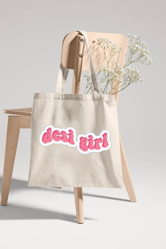 "Desi Girl" Printed Tote Bag