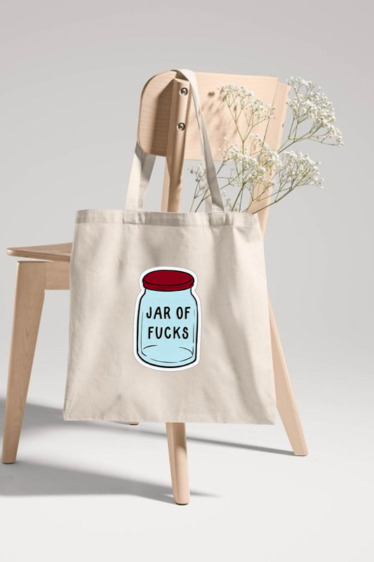 "Jar Of F*cks" Printed Tote Bag