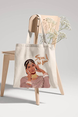 "Sr Mt Khaa"printed Tote Bags