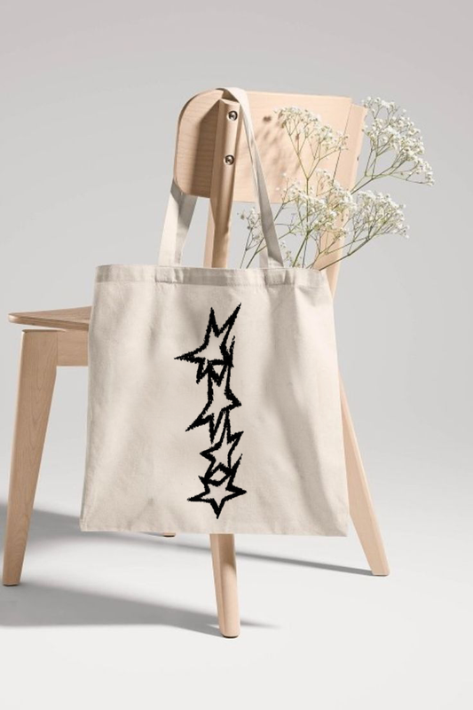 "Star Stack" Printed Tote Bag