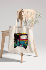 "Rickshaw Art" Printed Tote Bag