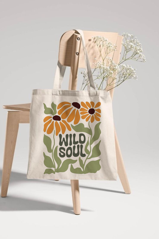 "Wild Soul" Printed Tote Bag