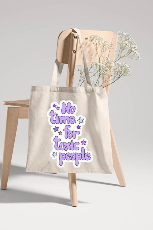 "No Tie For Toxic Peoples"Printed Tote Bags