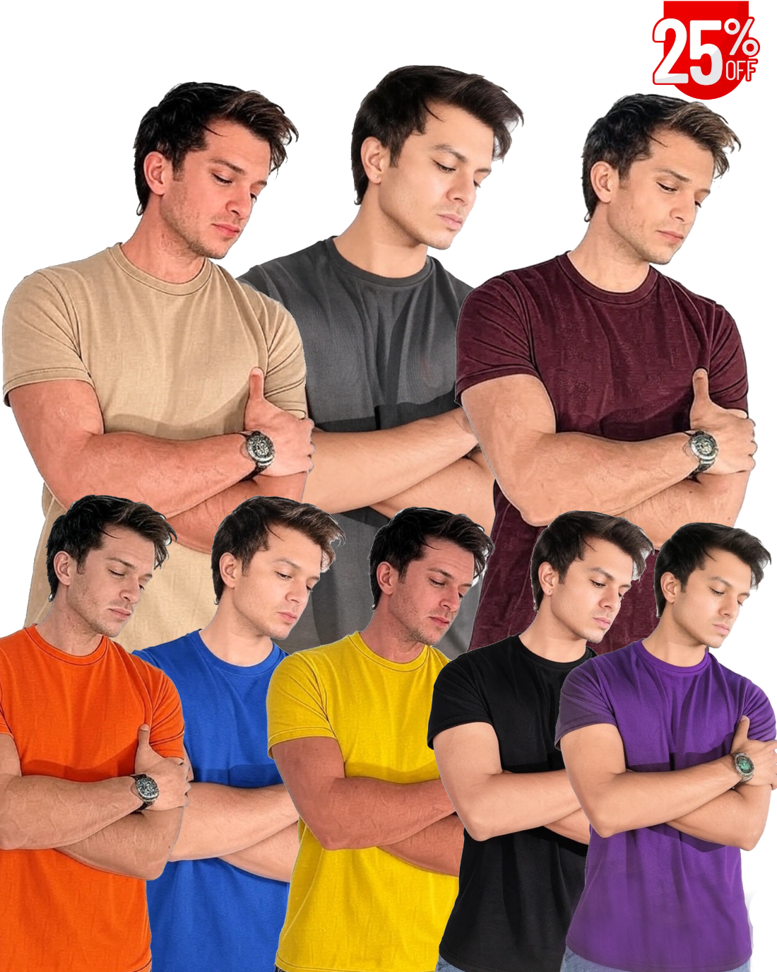 Essentials T-Shirt Bundle (8-Pack) – Flat 25% Discount