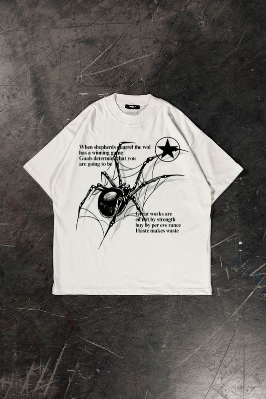 "Wolf's Winning Web" Oversized T-shirt