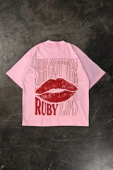 "Ruby Lips"Oversized-Tshirt