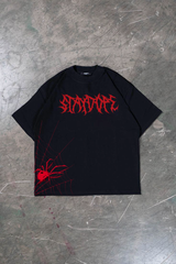 "Red Skullfire" Premium Gothic Oversized Tee