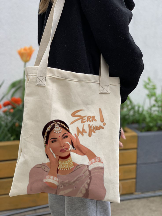 "Sr Mt Khaa"printed Tote Bags
