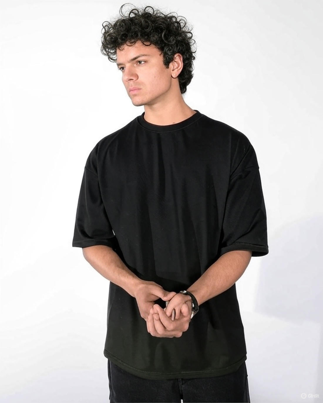 Jet Black Oversized-Tshirt