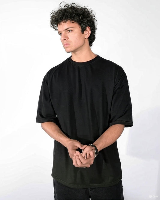 Jet Black Oversized-Tshirt